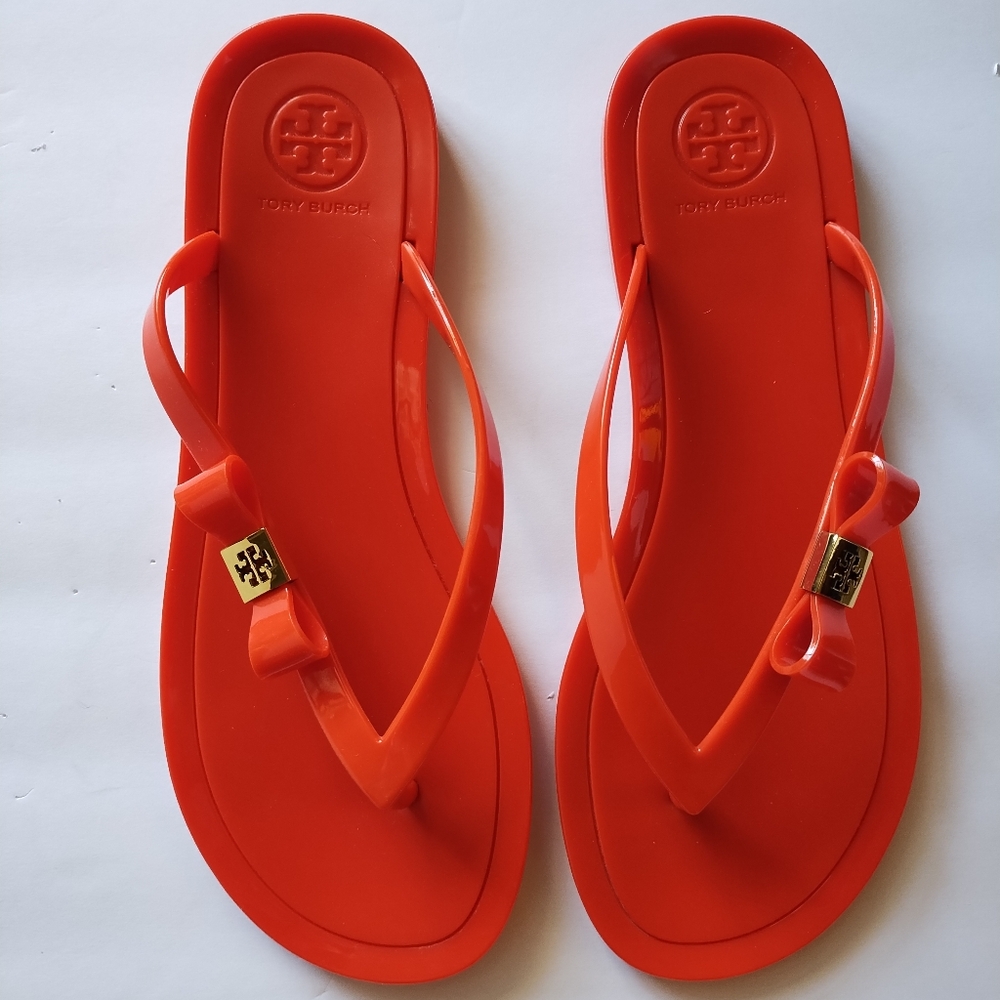 Tory Burch Michaela Bow Jelly Flip Flop Sandals Size 8